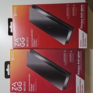 TWO ZAGG Fusion Privacy Screen Protector For Samsung 24 Ultra Phone
